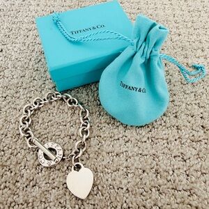 Tiffany & Co Heart Tag Toggle Bracelet Sterling Silver 925